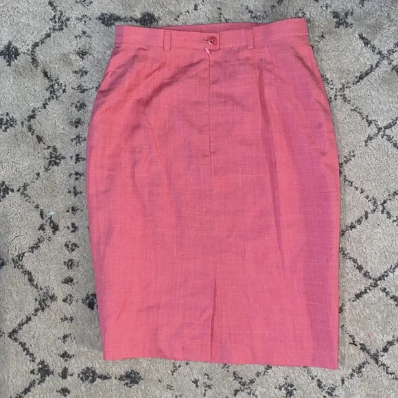 ESCADA linen pink fully lined pencil skirt sz 36 - Picture 4 of 9